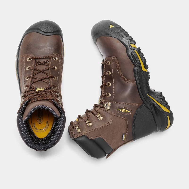 Botas De Trabajo Keen Mt Vernon 8" Steel Toe Para Hombre Marrom - Botas Keen Mexico (452601-ANH)